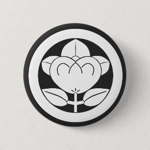 [Family Crests] Flowers 6 Cm Round Badge