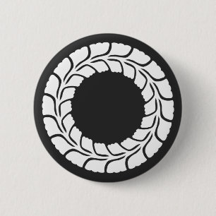 [Family Crests] Flowers 6 Cm Round Badge