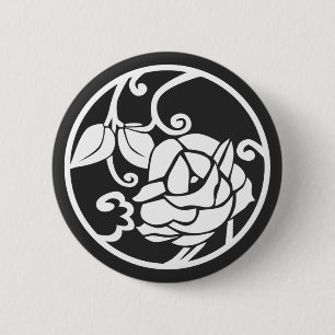 [Family Crests] Flowers 6 Cm Round Badge