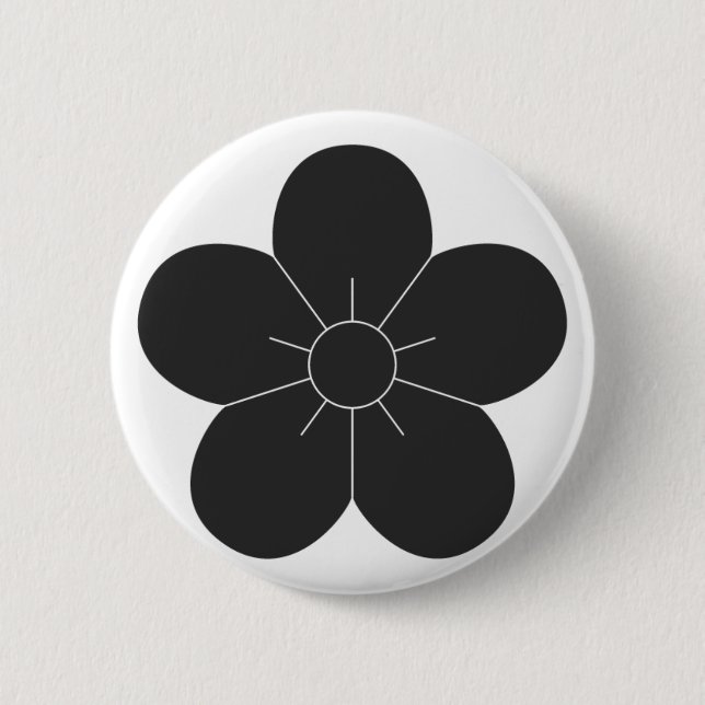 [Family Crests] Flowers 6 Cm Round Badge (Front)