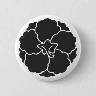 [Family Crests] Flowers 6 Cm Round Badge