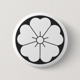 [Family Crests] Flowers 6 Cm Round Badge