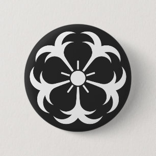 [Family Crests] Flowers 6 Cm Round Badge