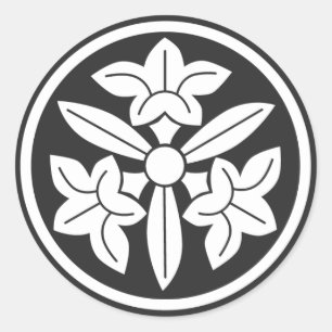 [Family Crests] Flowers Classic Round Sticker