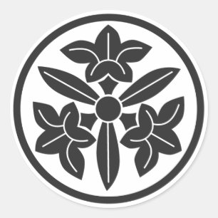 [Family Crests] Flowers Classic Round Sticker