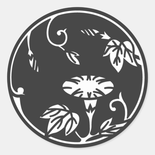 [Family Crests] Flowers Classic Round Sticker (Front)