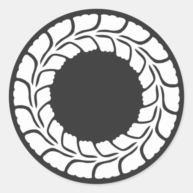 [Family Crests] Flowers Classic Round Sticker (Front)