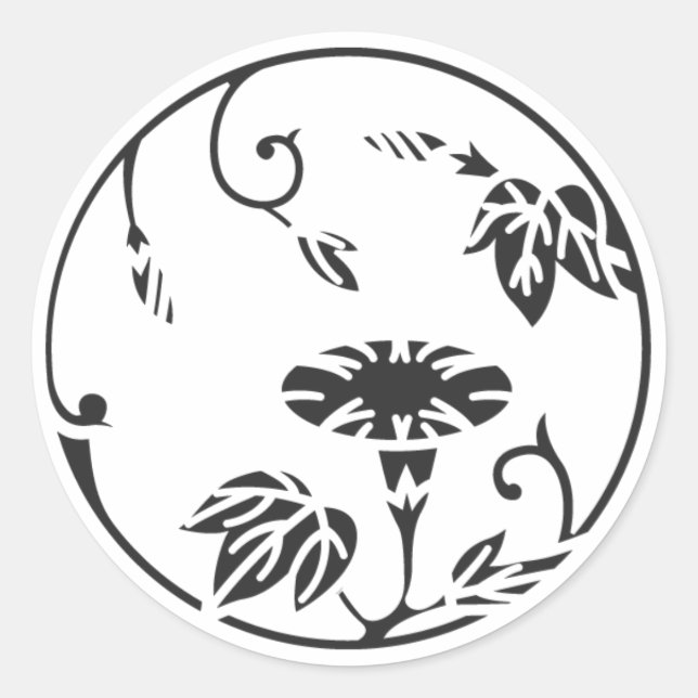 [Family Crests] Flowers Classic Round Sticker (Front)