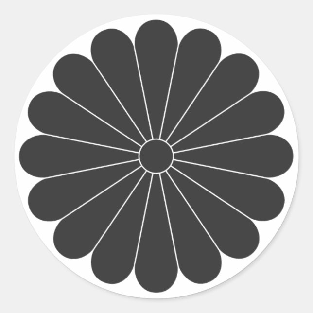 [Family Crests] Flowers Classic Round Sticker (Front)
