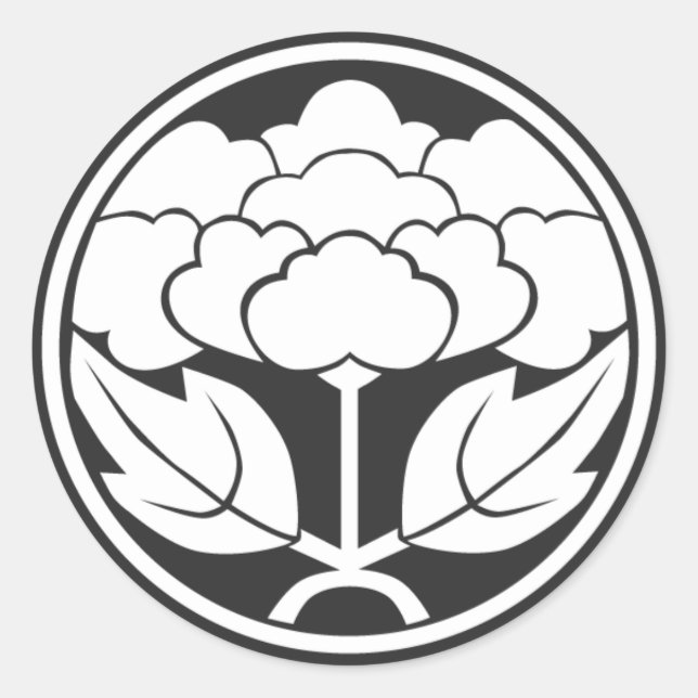 [Family Crests] Flowers Classic Round Sticker (Front)