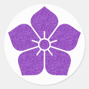 [Family Crests] Kikyo flower Button Classic Round Sticker