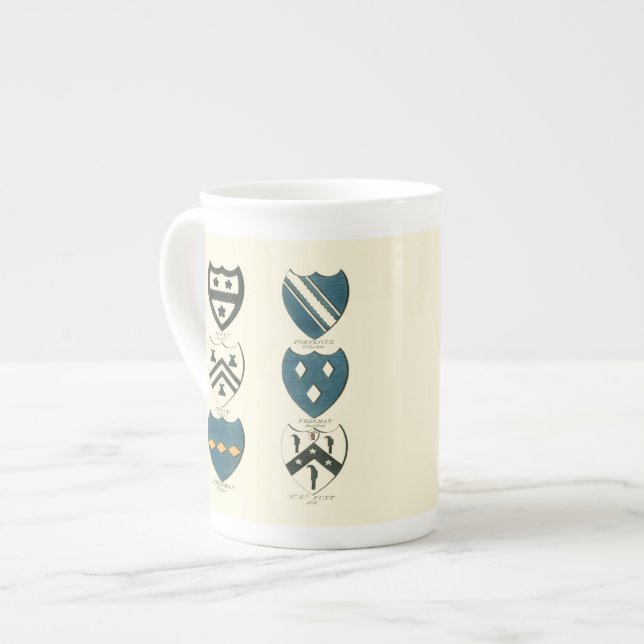 Family Crests of Various English Houses Bone China Mug (Front Left)