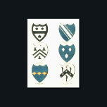 Family Crests of Various English Houses Canvas Print<br><div class="desc">A great print of various family crests for a couple of English houses. You can see the last names of the family for each crest plus the city in which they lived. If you have an affinity for English history this is the perfect purchase for you!</div>