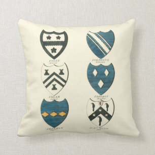 Family Crests of Various English Houses Cushion