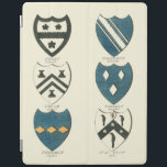 Family Crests of Various English Houses iPad Cover<br><div class="desc">A great print of various family crests for a couple of English houses. You can see the last names of the family for each crest plus the city in which they lived. If you have an affinity for English history this is the perfect purchase for you!</div>