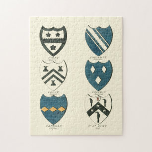 Family Crests of Various English Houses Jigsaw Puzzle