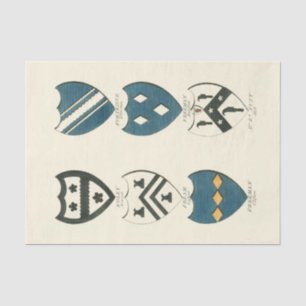 Family Crests of Various English Houses Tissue Paper