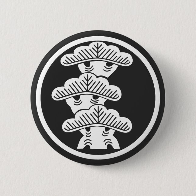 [Family Crests] Plants 6 Cm Round Badge (Front)