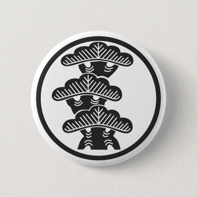 [Family Crests] Plants 6 Cm Round Badge (Front)