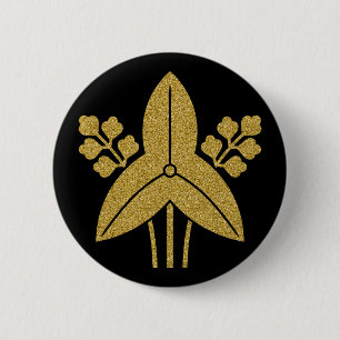 [Family Crests] Sagittaria trifolia Round Button