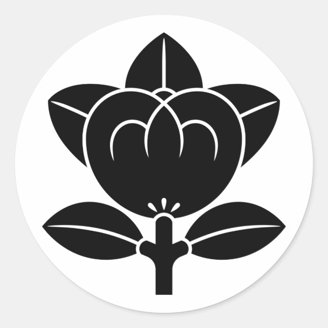 [Family Crests] Tachibana flower Classic Round Sticker (Front)