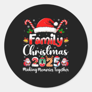 Family Crew Christmas Squad 2025 Funny Xmas Matchi Classic Round Sticker