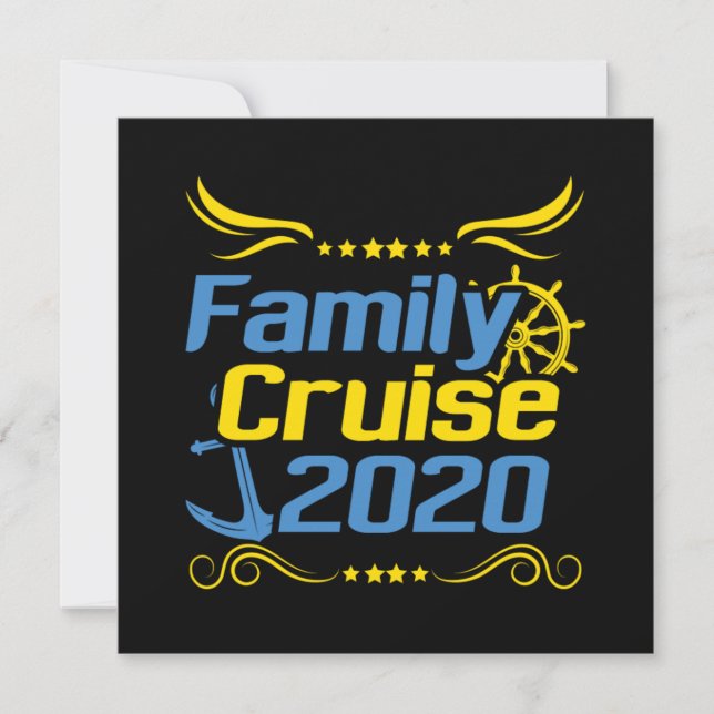 Family Cruise 2020 Cruise Ship Cruising Family Vac Invitation (Front)