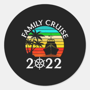 Family Cruise 2022 Cruise  Family Matching Group S Classic Round Sticker