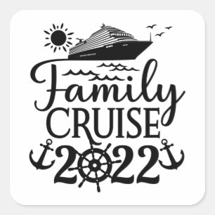 Family Cruise 2022 Vacation Matching Family Trip Square Sticker