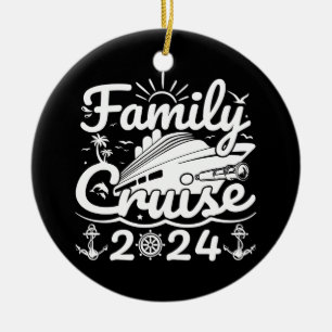 Family Cruise 2024 Cool Funny Family Trip Cruise Ceramic Tree Decoration