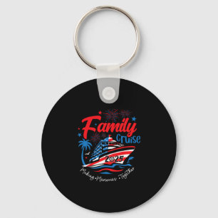 Family Cruise 2025 4th Of July Patriotic American Key Ring