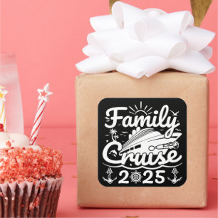 Family Cruise 2025 Cool Funny Family Trip Cruise Square Sticker