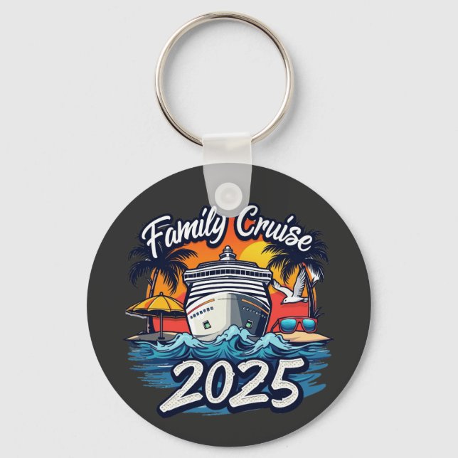 Family Cruise 2025 Family Matching Crew Ship Key Ring (Front)