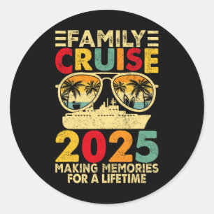 Family Cruise 2025 Family Matching Tee Summer Vaca Classic Round Sticker