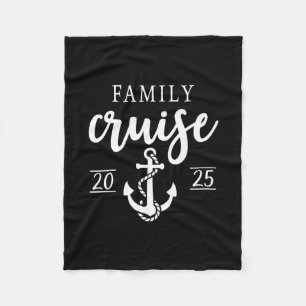 Family Cruise 2025 Family Vacation Matching For Cr Fleece Blanket