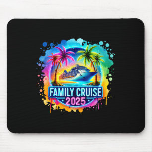 Family Cruise 2025 Hawaii Beach Coconut Summer Vac Mouse Mat