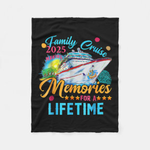 Family Cruise 2025 Making Memories For A Lifetime Fleece Blanket