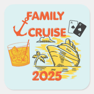 Family Cruise 2025 Square Sticker