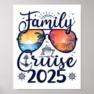 Family Cruise 2025 Summer Family Vacation Matching Poster