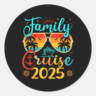 Family Cruise 2025 Summer Vacation Matching Family Classic Round Sticker