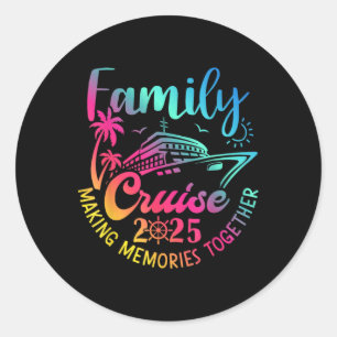 Family Cruise 2025 Summer Vacation Matching Family Classic Round Sticker