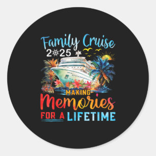Family Cruise 2025 Summer Vacation Matching Family Classic Round Sticker