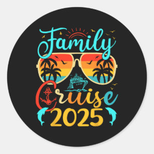 Family Cruise 2025 Summer Vacation Matching Family Classic Round Sticker