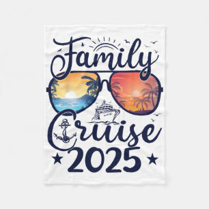 Family Cruise 2025 Summer Vacation Matching Family Fleece Blanket