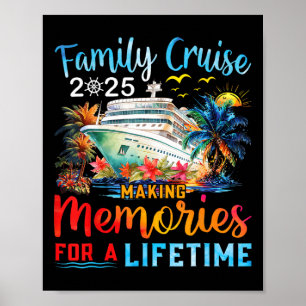 Family Cruise 2025 Summer Vacation Matching Family Poster