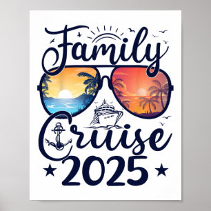 Family Cruise 2025 Summer Vacation Matching Family Poster