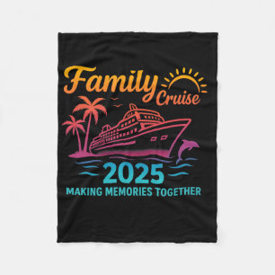 Family Cruise 2025 Vacation Matching Fleece Blanket