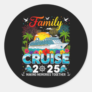 Family Cruise 2025 Vacation Trip Family Matching C Classic Round Sticker