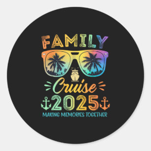 Family Cruise 2025 Vacation Trip Family Matching C Classic Round Sticker
