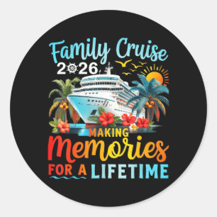 Family Cruise 2026 Family Cruise Vacation Summer Classic Round Sticker